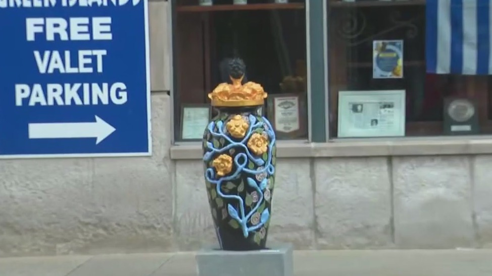 Greektown gets splash of art with new outdoor exhibit