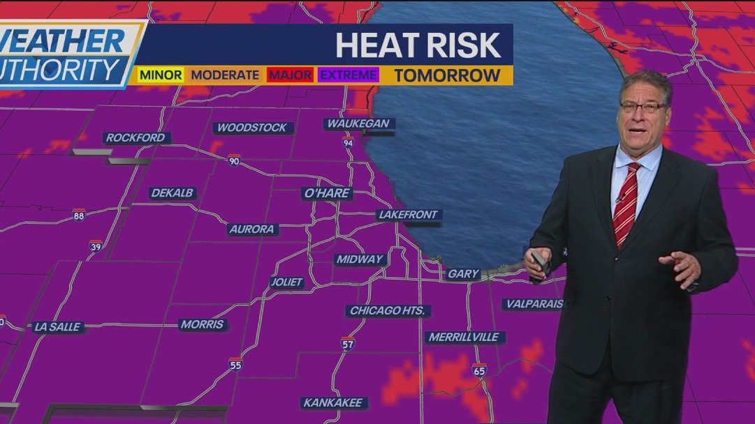 Chicago Weather: Extreme heat today with highs in the upper 90s