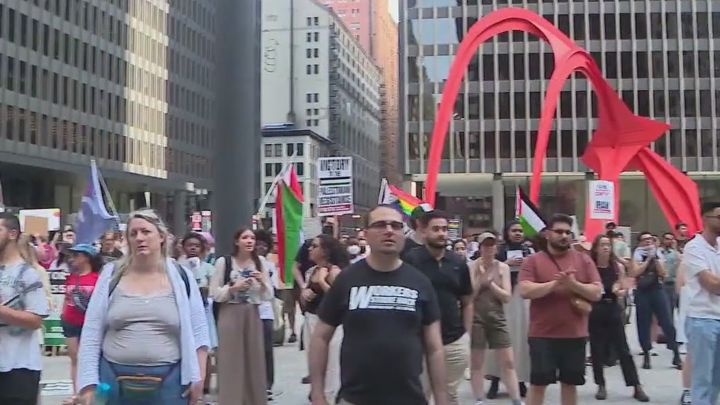 Anti-war protesters rally in Chicago after U.S.-Iran conflict