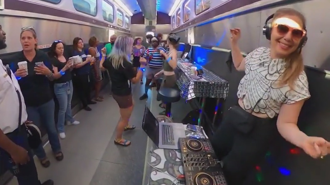 Metra turns train car into pop-up coffee rave for Chicago commuters
