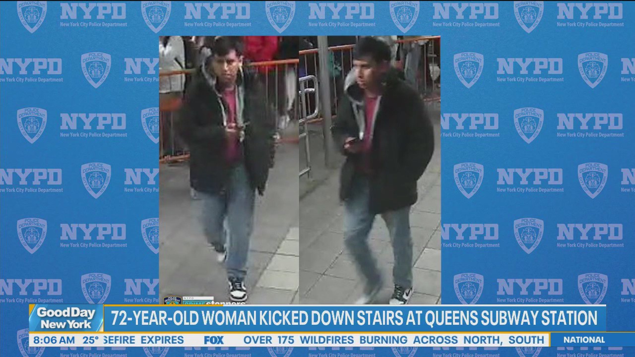 72-year-old woman kicked down stairs at Queens subway station