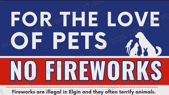 Chicago suburb launches new yard sign campaign to curb illegal fireworks