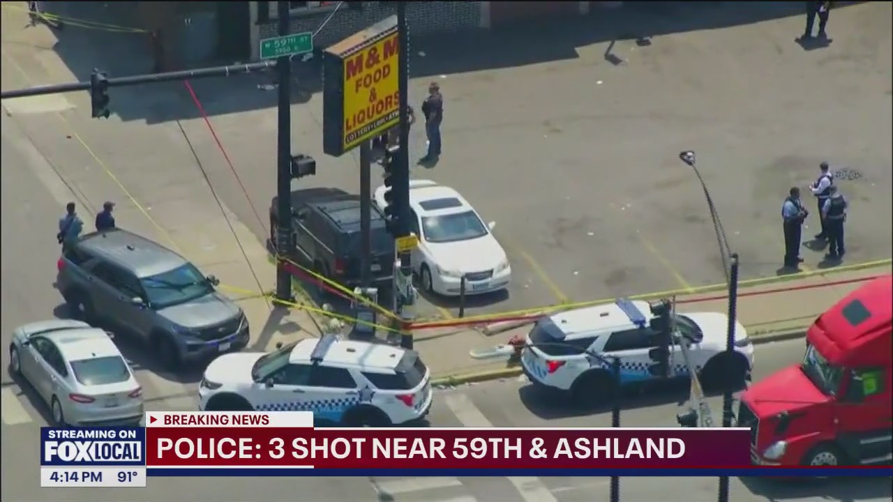 Chicago crime: 3 shot near 59th and Ashland