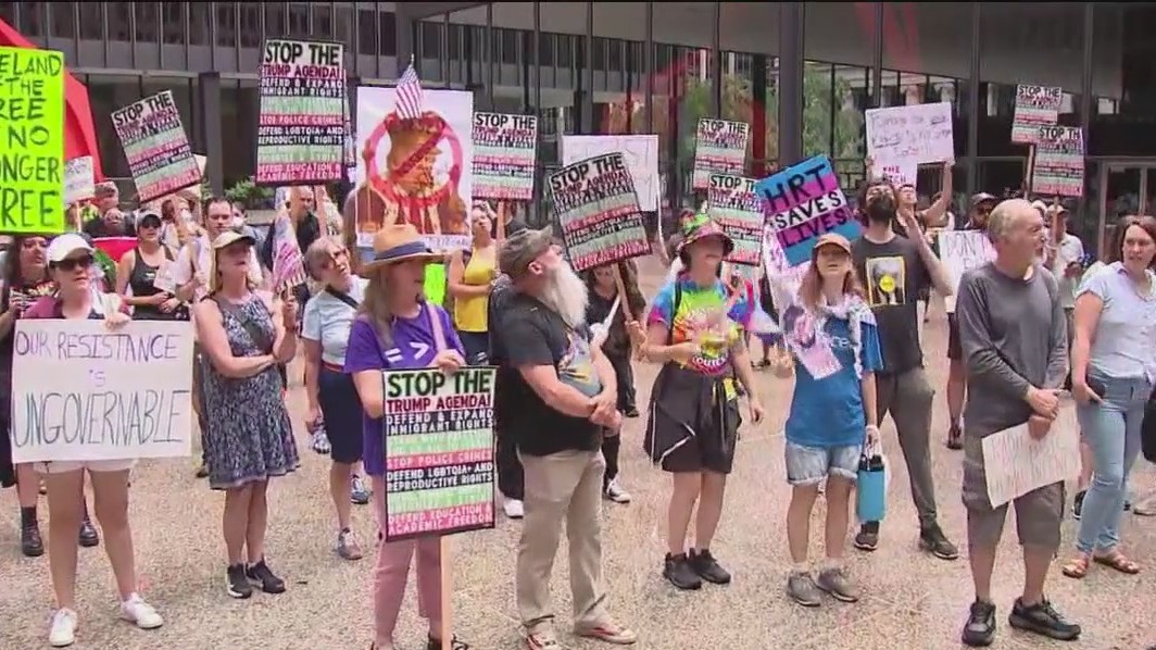 People's Independence Day protest against President Trump held in downtown Chicago