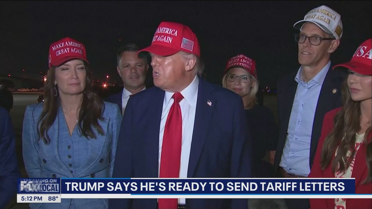 Trump says he's ready to send tariff letters