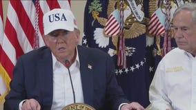 President Trump surveys flood damage in Central Texas