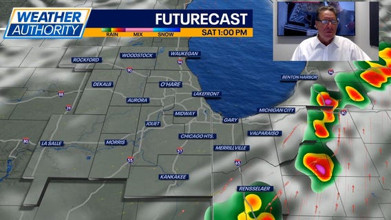Chicago Weather: PM showers, storms possible south of city