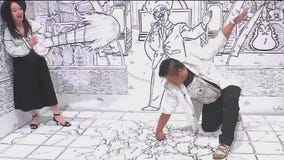 Step into a real-life comic book! Inside the viral 2D restaurant experience