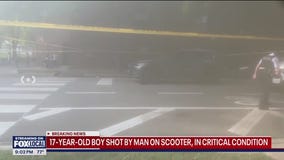 17-year-old boy shot by man on scooter, in critical condition