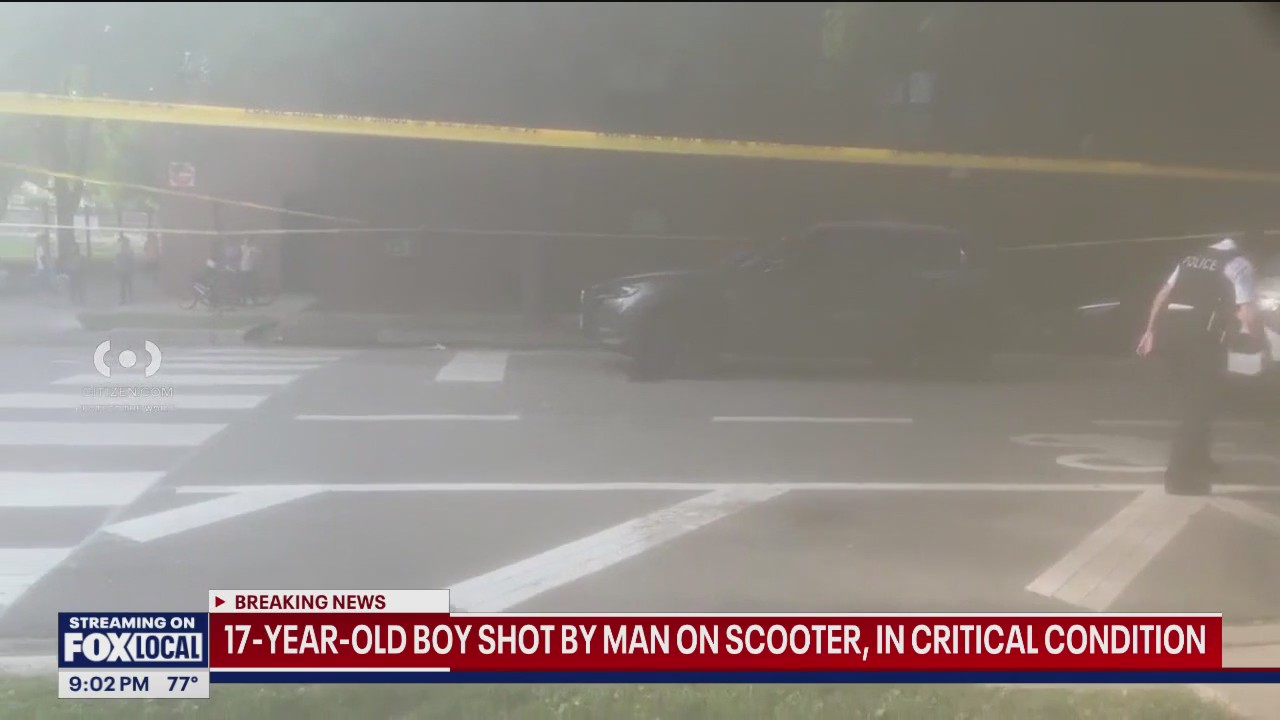 17-year-old boy shot by man on scooter, in critical condition