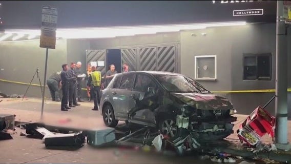Car plows into Los Angeles crowd