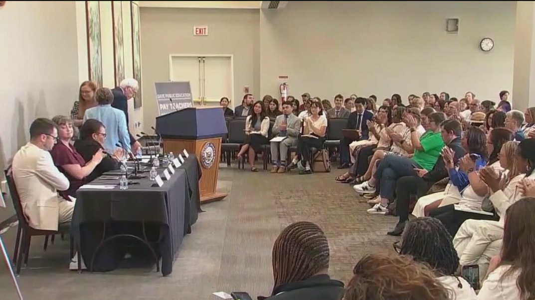 Teachers' unions talk pay on Capitol Hill despite political pushback