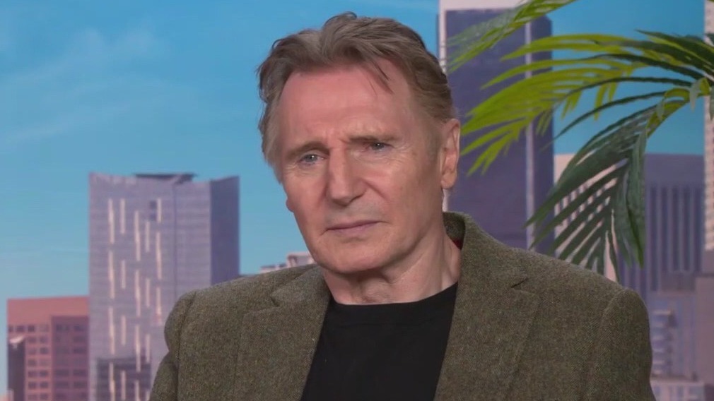 Liam Neeson and Pamela Anderson talk 'The Naked Gun'