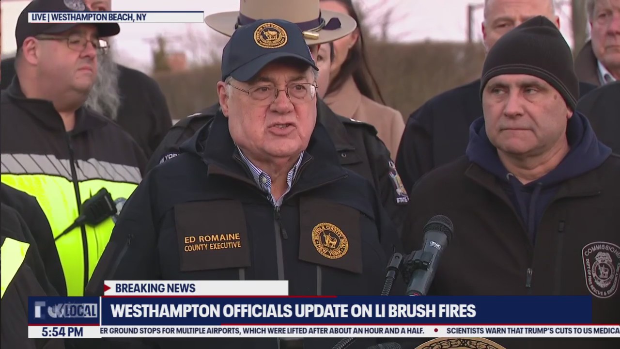 Westhampton officials give update on brush fires on Long Island: FULL VIDEO