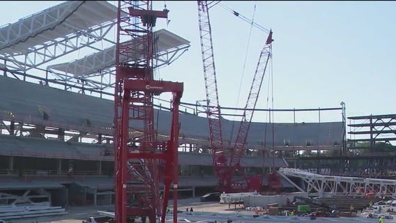 Construction on Northwestern's new Ryan Field making good progress