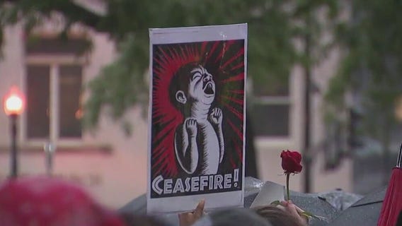 Chicago rally calls out Israel for strike that killed journalists