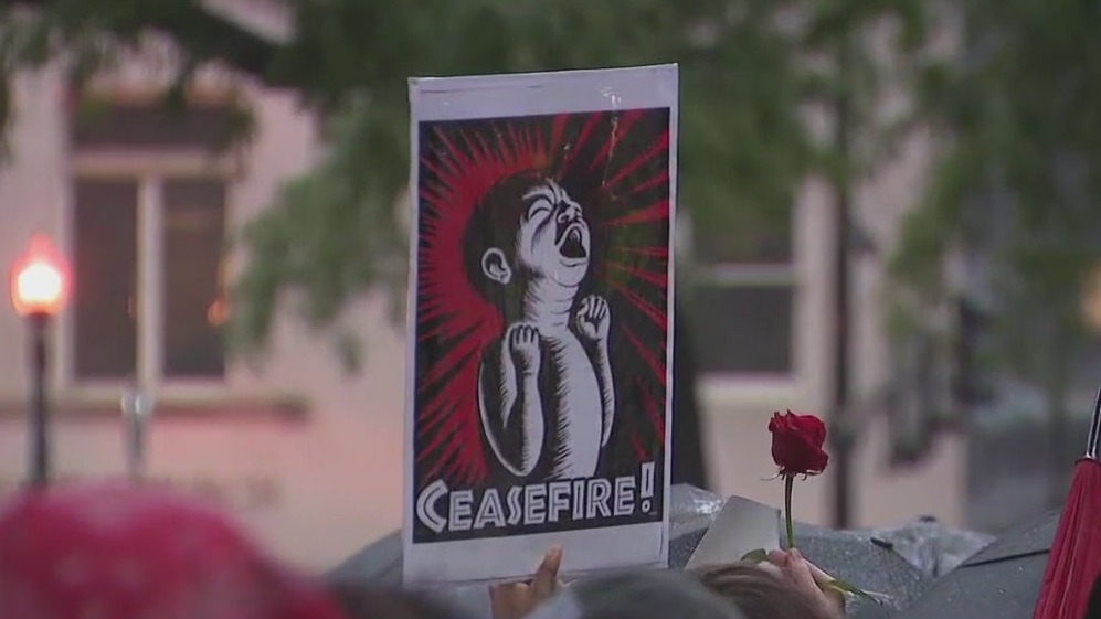 Chicago rally calls out Israel for strike that killed journalists