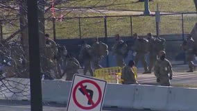 National Guard troops officially arrive in Washington D.C.