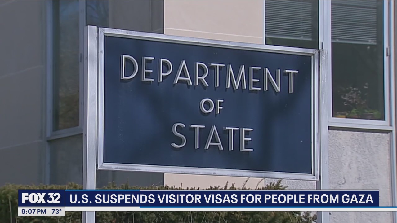U.S. suspends visitor visas for people from Gaza