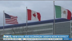 Trade war heats up as Trump's new steel and aluminum tariffs go into effect