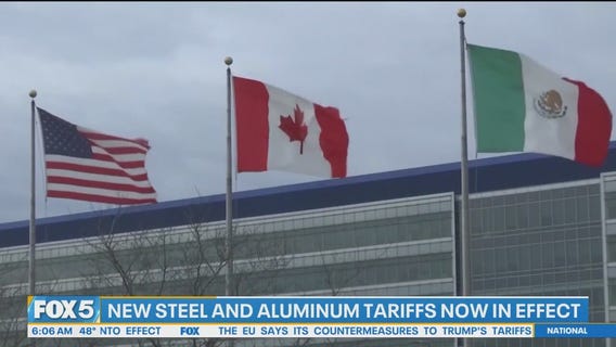 Trade war heats up as Trump's new steel and aluminum tariffs go into effect