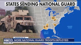 More National Guard troops make their way to Washington D.C.
