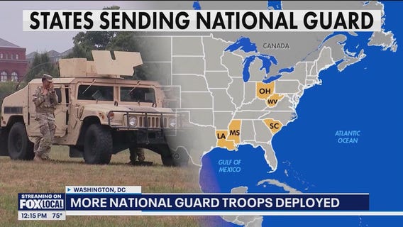 More National Guard troops make their way to Washington D.C.