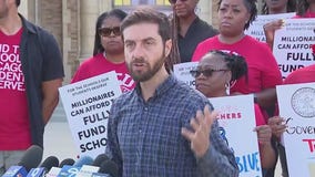 Chicago Teachers Union rallies against governor over school funding shortfall