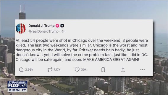 'The worst and most dangerous': Trump slams Chicago after violent holiday weekend