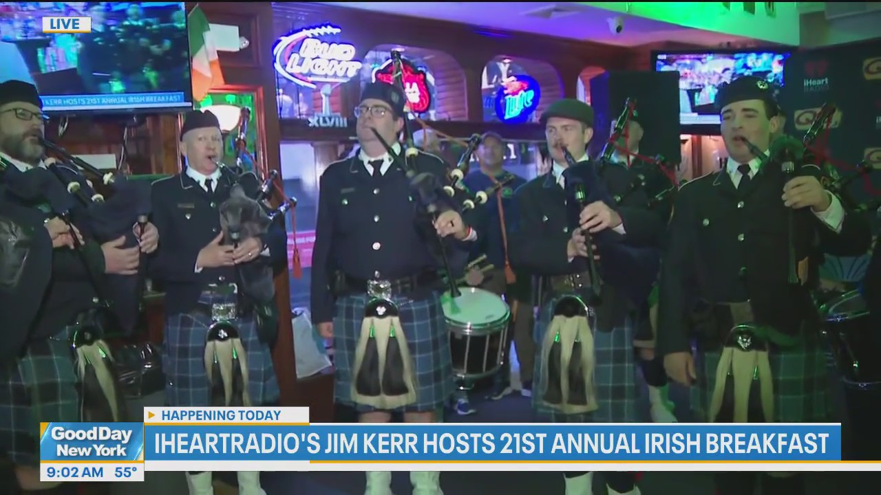 FDNY EMS Bag Pipers perform at annual St. Patrick's Day breakfast