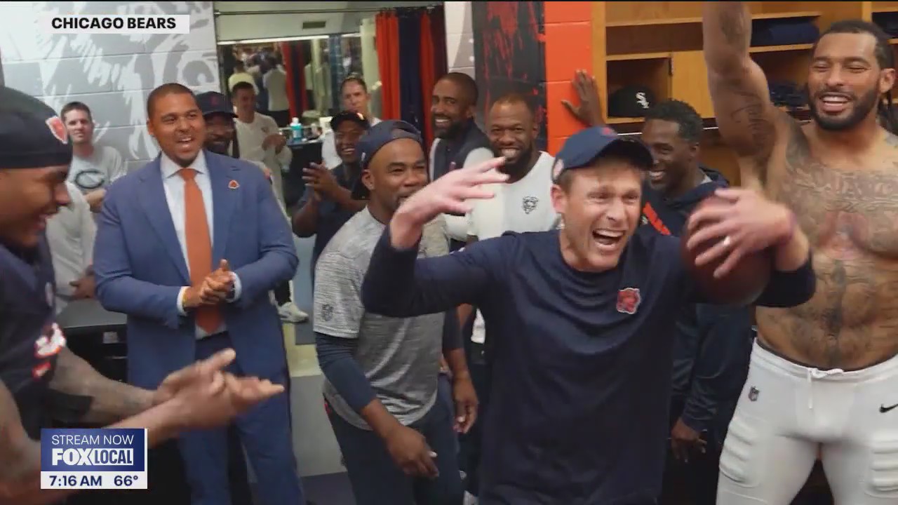 Bears celebrate first win under Ben Johnson with big victory at Soldier Field