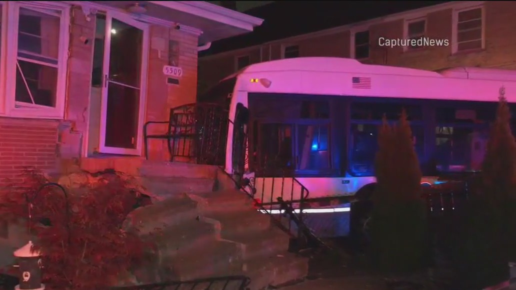CTA bus slams into house after hit-and-run crash on North Side, police say