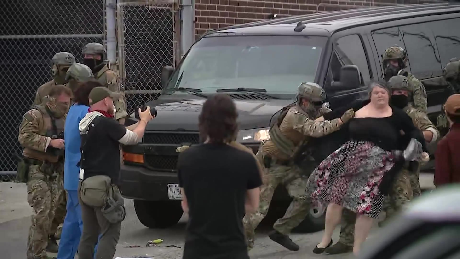 WATCH: Ice protest turns confrontational outside suburban Chicago facility