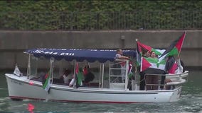 Activists set sail on Chicago River in support of Gaza aid flotilla