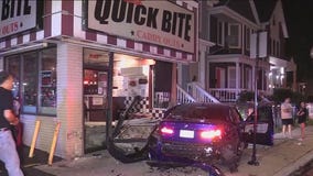 Car crashes into restaurant on North Side
