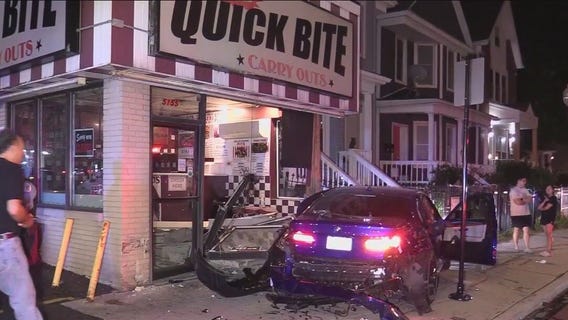 Car crashes into restaurant on North Side