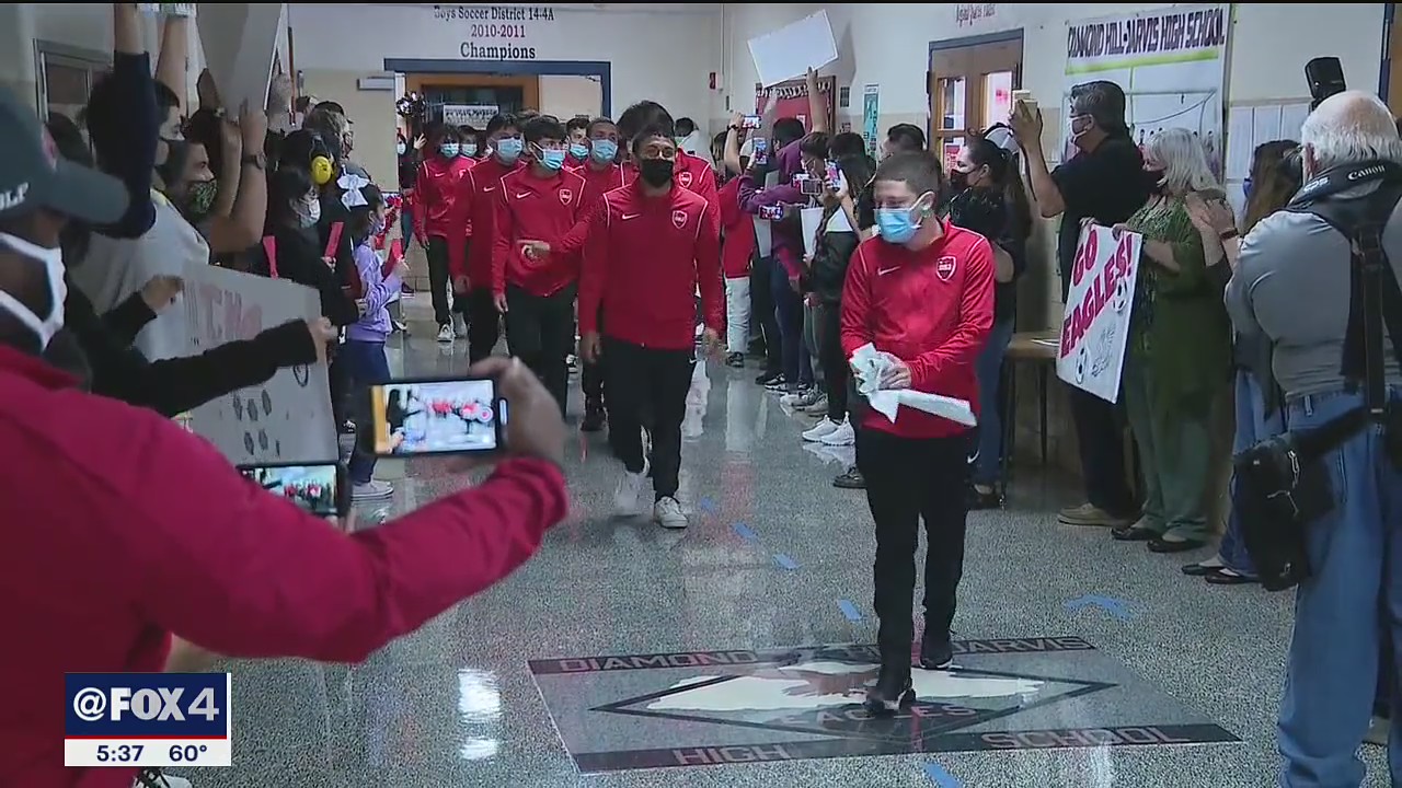 Diamond Hill Jarvis High School boys soccer team given special send-off as they head to state finals