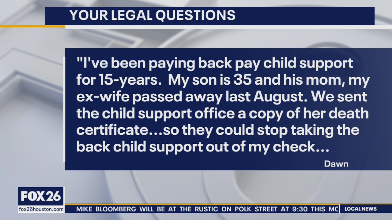 Your Legal Questions: Back child support & house deed