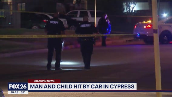 Man and child hit by car in Cypress