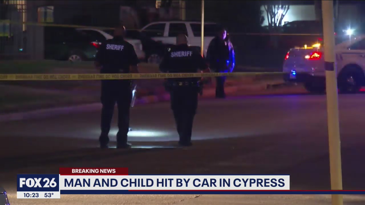 Man and child hit by car in Cypress