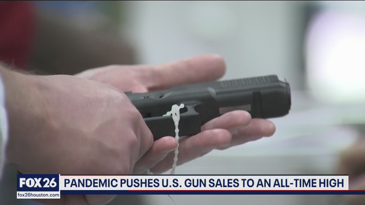 The pandemic pushes gun sales in U.S. to all time high