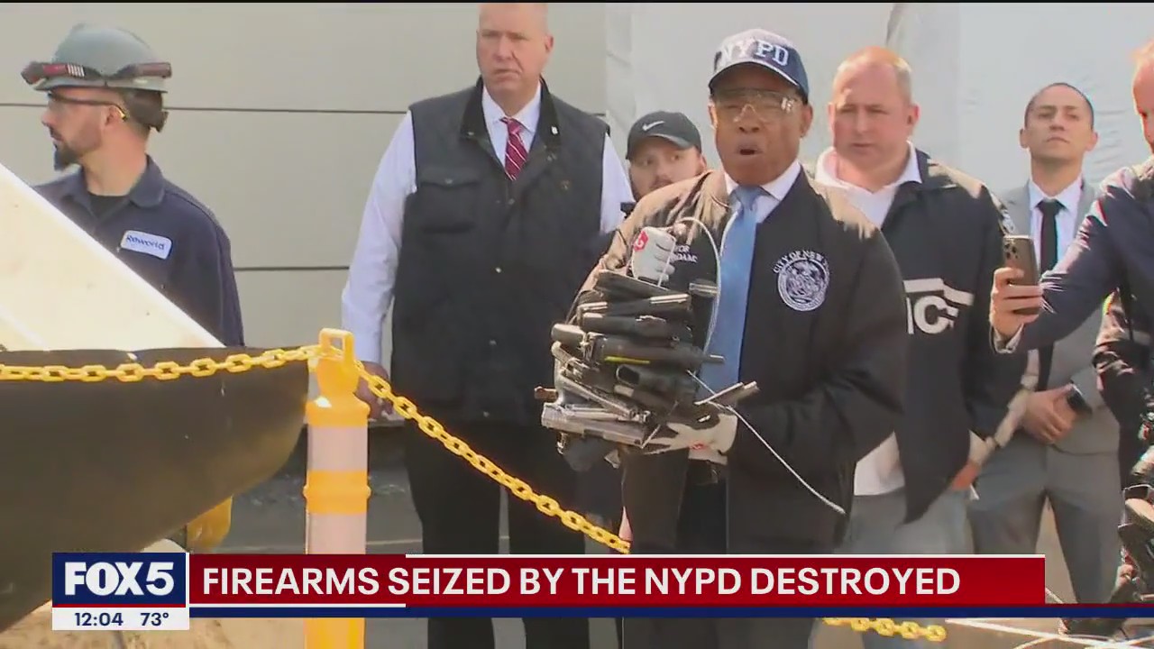 NYC officials destroy 3,500 illegal firearms, Repurposes Metal for Memorial