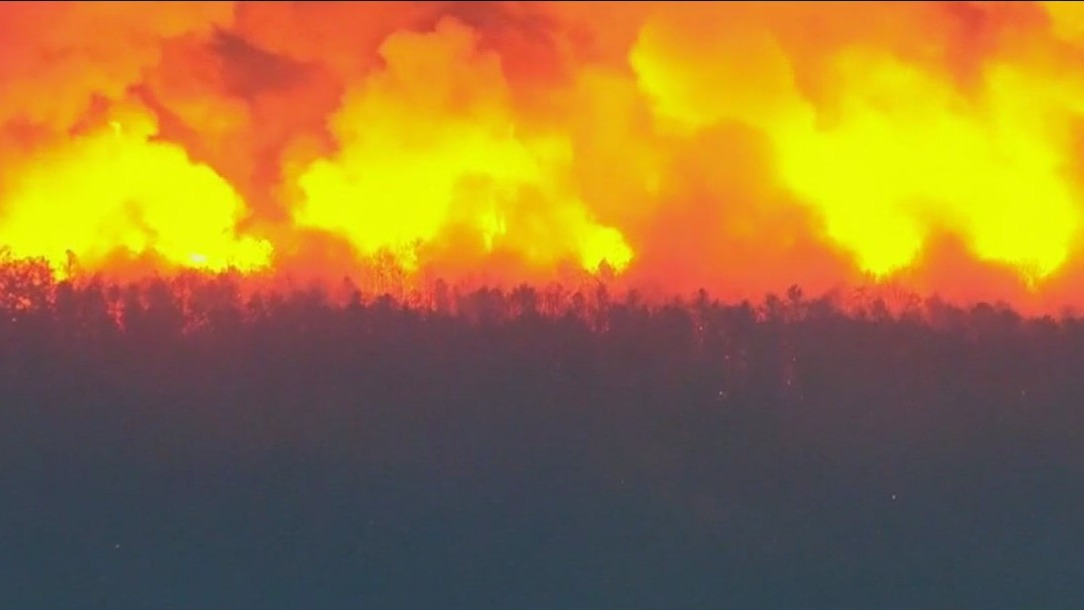 NJ wildfire now 50 percent contained