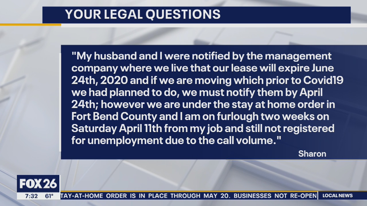 Your Legal Questions answered about expiring lease, cruise cancellation
