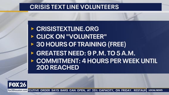 Crisis Text Line needs volunteers.