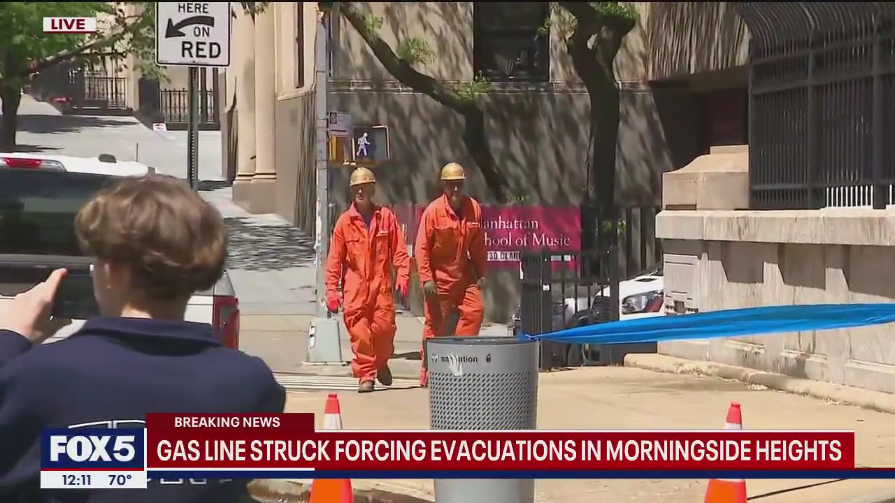 Gas leak on Upper West Side after high-pressure line struck, FDNY says