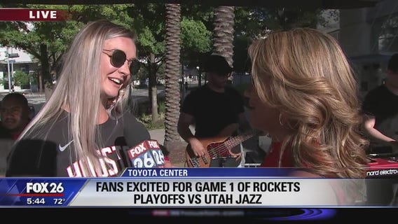 Fans excited for Game 1 of Rockets playoffs vs. Utah Jazz