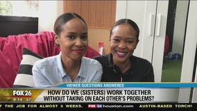 How can sisters work together without taking on each other's problems?