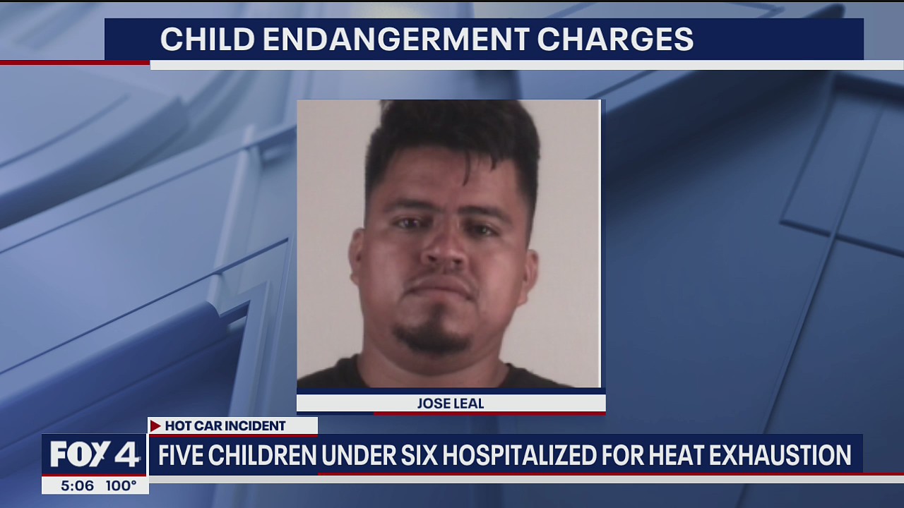 Father faces child endangerment charges for leaving 5 children in hot car