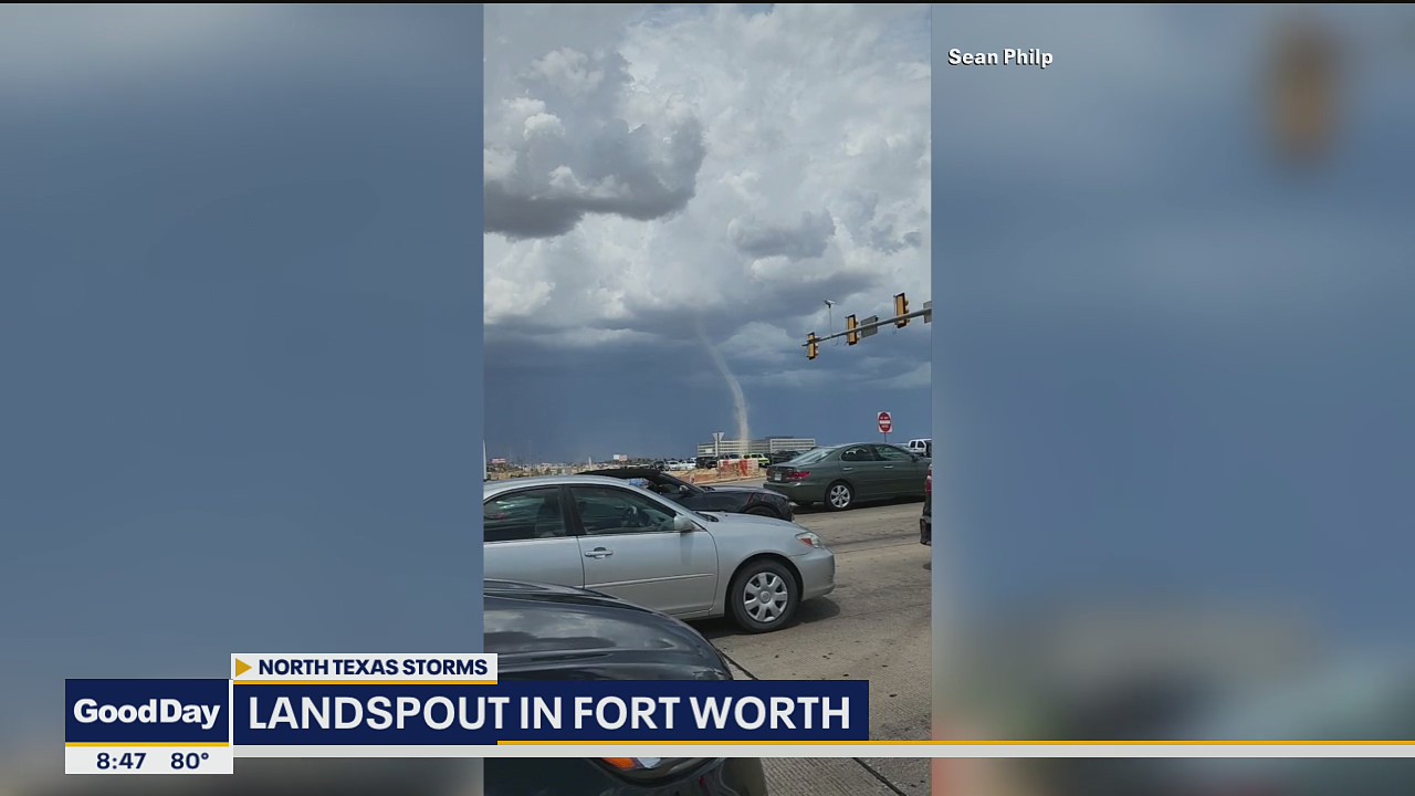 Landspout spotted in Fort Worth
